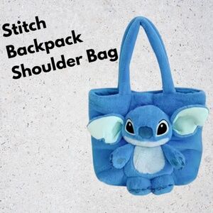 Stitch Cartoon Plush Doll Shoulder Bag/Backpack - NWT - Size about 13" x 11"